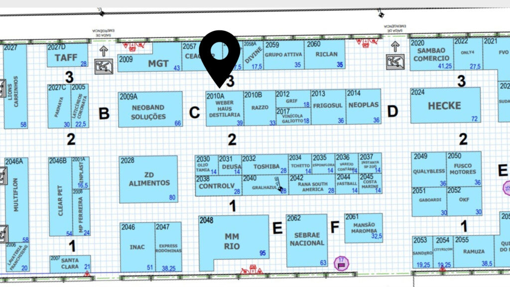 Localização do estanda da Weber Haus na Apas Show 2026.